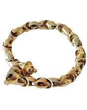 BARAKA bracciale uomo oro giallo e bianco 18 kt 750 Barakà BR200740  21 cm