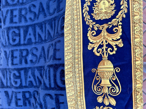 Versace telo mare casa - mare/casa, blu