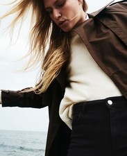 Zara  Brown Short Trench Coat