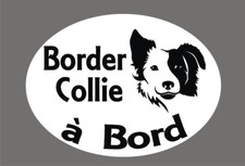 * 1 Sticker -  Border Collie à Bord - Personnalisation possible