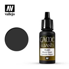VALLEJO GAME COLOR WASH 73201 BLACK WASH 17ml (vernice acrilica)