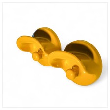 Coppia Ganci Appendiabiti Vintage Kartell 4702 Olaf von Bohr Anni ‘70 Gialli