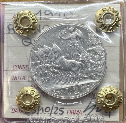 Moneta regno italia 2 lire - d',