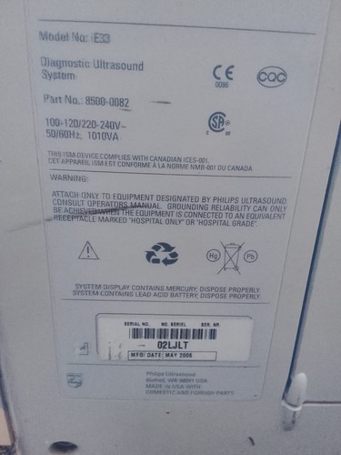 Ecografo philips ie33 vendo - ecografo,