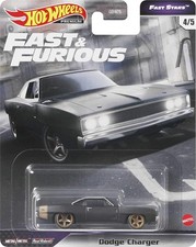 FAST AND FURIOUS Modello Auto DODGE CHARGER Dusty Black 1:64 Hot Wheels GBW75