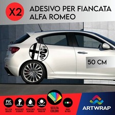 Coppia Adesivi Sticker ALFA ROMEO 147 156 159 Giulia Giulietta MITO GT C4 C8 