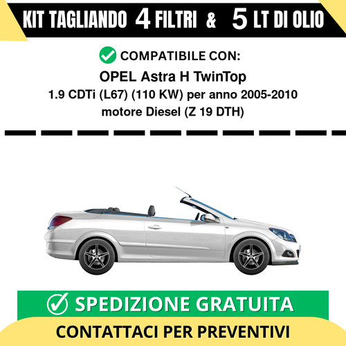 Tagliando per opel astra - per,