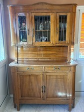 Credenza Antica Doppio Corpo Con Vetrina