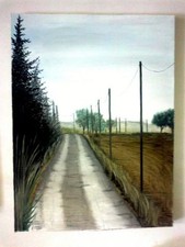 WALTER GERACI OLIO SU TELA CM 70X100 scatizzi,lodola,azzinari,pistoletto,ranucci