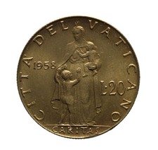 Vaticano 20 lire 1958 - -,