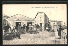 CPA Marans, Le Marché aux