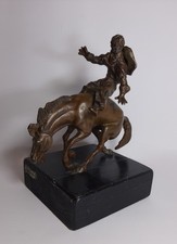 Rare Old Bronze CowBoy Horse