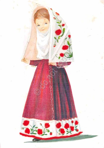 Cartolina costumi tradizionali - cartolina,
