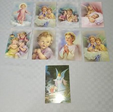 LOTTO 9 CARTOLINE DA COLLEZIONE BAMBINI ANGELI RELIGIOSE POSTCARDS