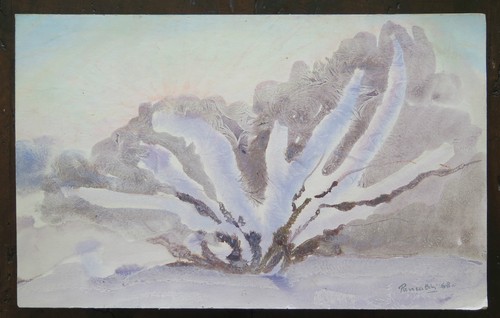 Paesaggio invernale con neve - con,
