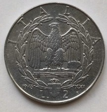 Moneta 2 Lire 1943 Rara