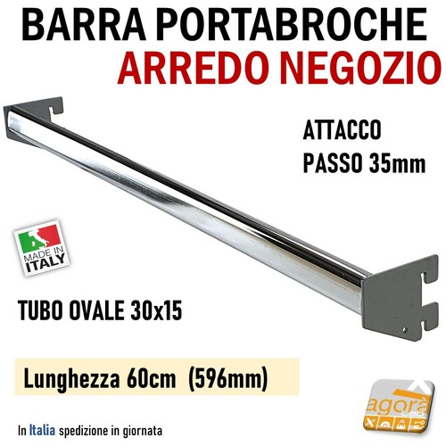 Barra portabroche tubo - barra, ovale