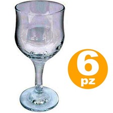SET 6PZ CALICI TULIPE VETRO