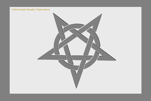 Mylar stencil pentagramma - stencil, 'pentagramma'