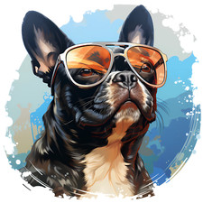 2 adesivi auto Bulldog