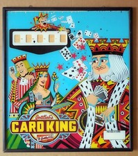 CARTOLINA VINTAGE ORIGINALE FLIPPER BACKGLASS KING GOTTLIEB'S 