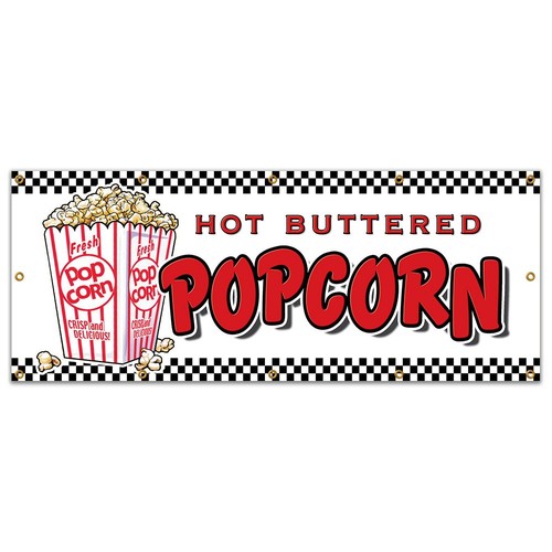 Insegna banner popcorn - insegna, stand