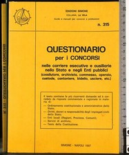 QUESTIONARIO PER I CONCORSI. AA.VV. SIMONE NAPOLI.
