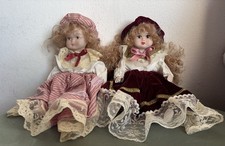 COPPIA DI BAMBOLE IN PORCELLANA CAPODIMONTE VINTAGE CON GARANZIA