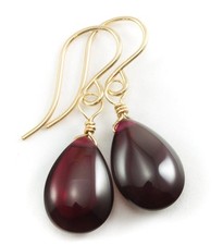 Orecchini Cubic Zirconia Rosso