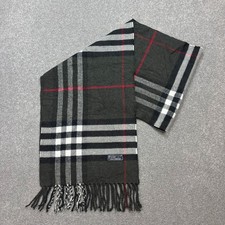 Sciarpa Burberry London 64x12 pollici grigia Nova Check 100% lana di agnello made in England