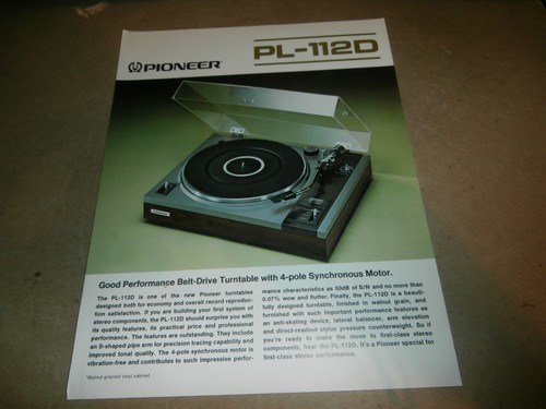 Brochure pioneer 112d - brochure, pl-112d