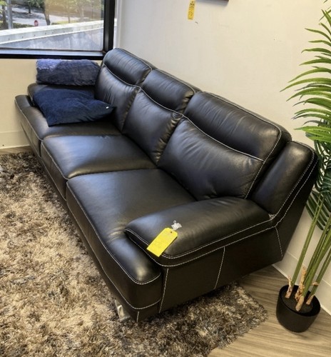 Black leather sofa le - sofa, in