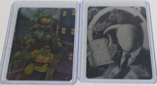 (2) Metal Comic Cards, Signed