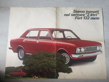 FIAT 132 Brochure Depliant Pieghevole VINTAGE 66 X 49 Cm