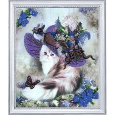 Kit ricamo perline gatto