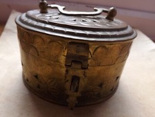 Vintage Brass Lidded Pot