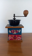 Macina caffè in legno dipinto a mano vintage Kaffeemühle moulin a cafe