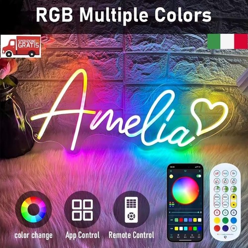Insegna luminosa neon led rgb - luminosa,