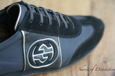 Gucci Black Canvas Suede