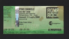 BIGLIETTO ORIGINALE CONCERTO PINO DANIELE VAI MO' 2008 ROMA IPPODROMO CAPANNELLE