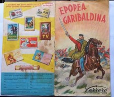 Raro album figurine Ferrero Epopea Garibaldina 1959 con 34 figurine attaccate
