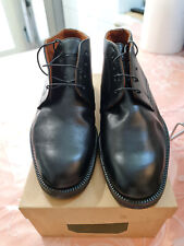 Scarponcino Polacchino invernale Uomo allacciato Vitello Nero Suola Gomma NUOVO