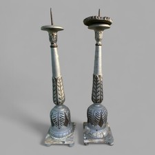 Coppia di Candelieri in legno