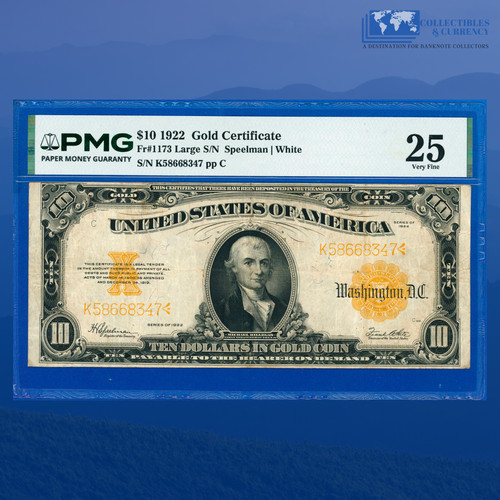 1173 1922 10 dollari - 1922, $10