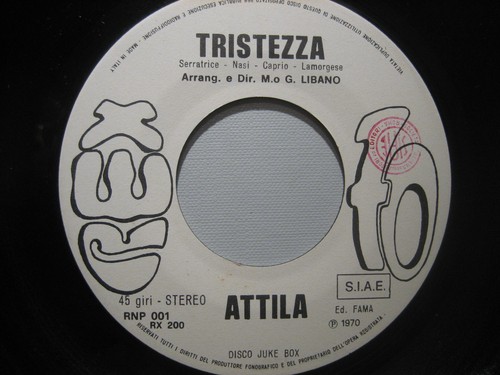 Attila tristezza raro 45 - "tristezza",