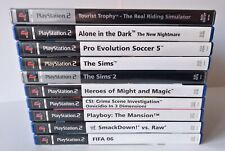 Lotto PS2 10 giochi SmackDown Fifa Pes Alone in the Dark The Sims Playstation 2
