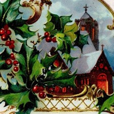1906 Buon Natale Chiesa Slitta