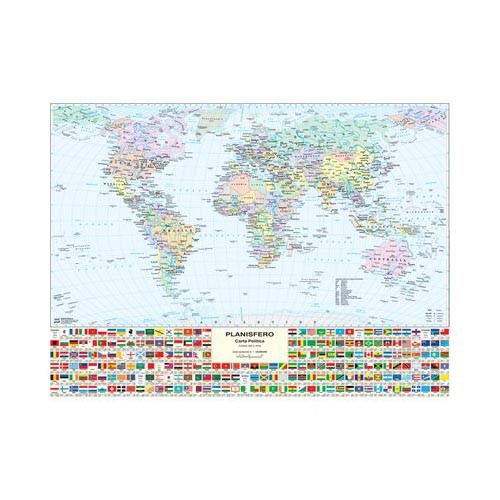 Carta geografica murale - carta,