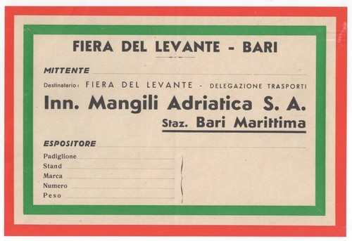Bari fiera del levante - bari/fiera,