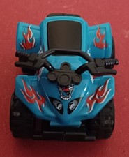 Hot Wheels - Quad Bike blu con fiamme rosse
